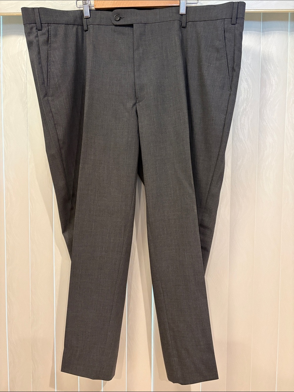 Pronto Uomo Charcoal Flat-Front Dress Pants